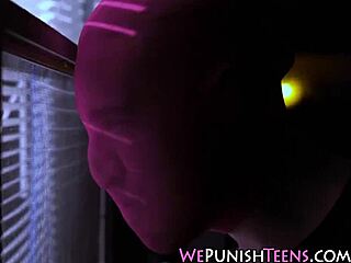 petite teen trembles from rough fingering and facial cum explosion