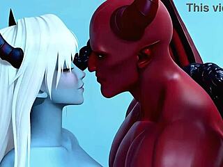 blue and red lips tease cock in sensual oral bliss