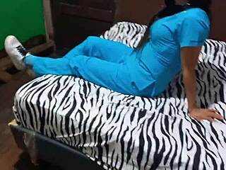 Nurse milf confesses homemade porn addiction doggystyle ass pounding to cover extra house bills!