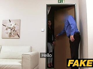 Fake agent pounds perfect body slut on casting couch after interview blows huge cumshot pov homemade