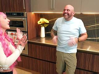 Stepdad spends quality time with Skylar Vox pounding her big ass doggystyle from behind