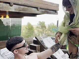 Hey babe fucking this sexy muslim wife in hijab at the pool feels so naughty 😈 Aaliyah Yasin screams wild!