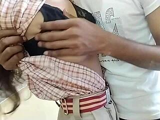 desi village student rams schoolgirl girlfriend's tight pussy outdoors