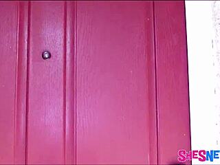 Ex boyfriend pounds new tiny blonde teen's tight pussy to orgasm in POV socks