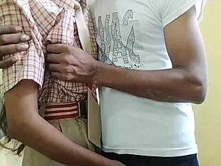 desi village student rams schoolgirl girlfriend's tight pussy outdoors