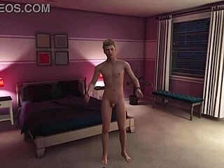 She pegs him hard in house party game