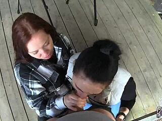 POV BTS Vacation Threesome We Suck His Huge Cock Publicly And Swallow