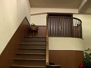 Japanese wife hides wild gangbang bukkake creampie orgy from husband as she takes rough pussy pounding