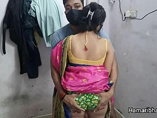 desi bhabhi in pink silk saree gets fucked hard 😍 desi saree fun