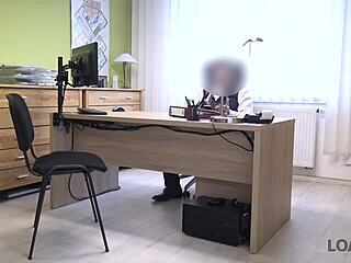 rich guy, ever solved money woes with teen office blowjob fingering?