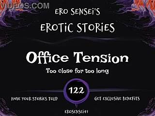 Office tension builds to erotic female orgasm masturbation POV fetish release