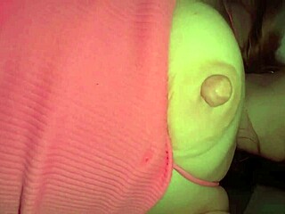 Innocent 18yo girlfriend lifts skirt to cum first time erecting big saggy nipples pov