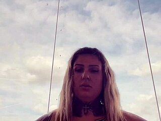 tattooed gym babe's see-through top bares hard nipples from pure arousal