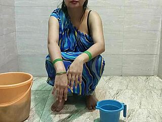 mommy, can i fuck you while you clean clothes? stepmom's wet pussy takes teen cock with dirty hindi talk