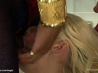 superhero shemale gangbang with big cocks pounding blonde!! 💥🍆