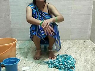 mommy, can i fuck you while you clean clothes? stepmom's wet pussy takes teen cock with dirty hindi talk