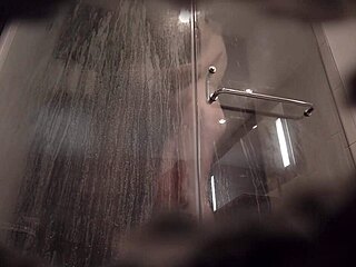Amateur Couple Raw Shower Handjob Cumshot