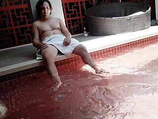 Fucking Hot Blonde Cousin Bareback Poolside Doggystyle