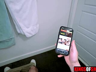 stepsister's big fake tits bounce while she strokes and sucks stepbro's monster cock pov