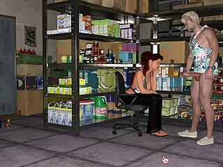 in kink maker 5, spencer blasts hot cum across paige's pretty face during hentai game play.