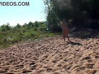 Four blondes camping ignite wet pussy licking orgasms and toy fun together