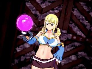 How does lucy's huge tits swell even more when impregnated?