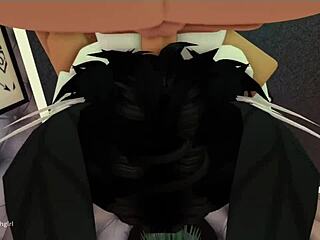 Roblox's cute moth girl chokes on rough throat fucking deepthroat