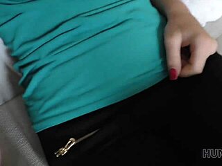 hunter pays hot tourist cash for quickie sex right at his place