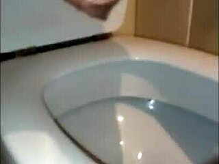 Big-Ass Brunette Pissing Ejaculates with TS