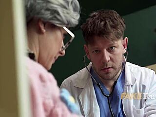 That Czech granny slut can't get enough of her horny doctor's cock