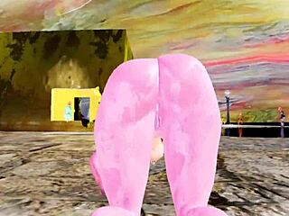 Robot Sex Doll Strips Teasing Fat Ass Close-Up RTX 3D Animation