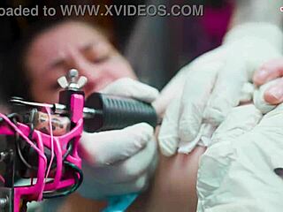 Tattooed Merry Joins Inked Couple and Gets Pounded by Big Cocks in Wild Foursome Orgy