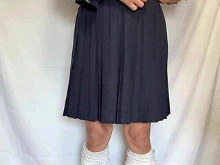 sexy sailor uniform asian plugs anal with lingerie and buttplug