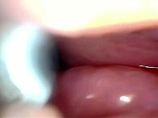 semen floods cervix as endoscope shows wide pussy stretching to gaping limits