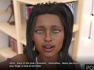 hot ebony babe rides young stud's monster cock at uni party creampie finish