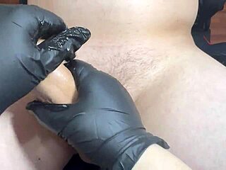Best Friend's Monster Cock Explodes Juicy Cumshot In Latex Glove Jerk