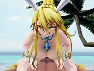 you want this big tits bunny slut riding cowgirl cumshot close-up?