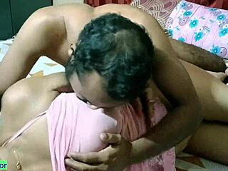 naughty bhabhi bends over shaved pussy for devar's huge cock doggystyle