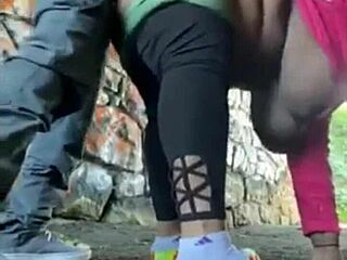 found hidden tunnel hiking big tits milf pussy fucked rough outdoors