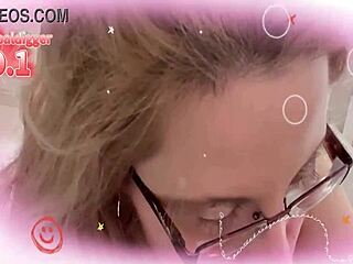 i'm yer sissy bimbo practicin' red lipstick fetish with glasses on... mmm