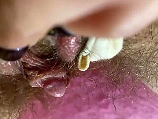 extreme closeup of big clit rubbed to wild orgasm!