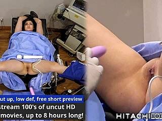 sophia valentina's guinea pig pussy hitachi'd to orgasm by tampa doctor