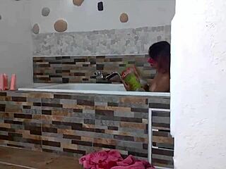 hey dana barzagli and luna, your roommate's spying on your juicy latina shemale jacuzzi play!