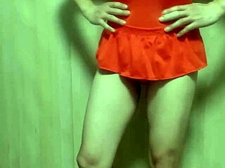 cutie in cute swimsuit gets huge anal plug training inserted