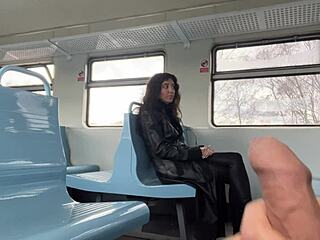 i flashed my dick on the train and shocked that stranger woman so bad